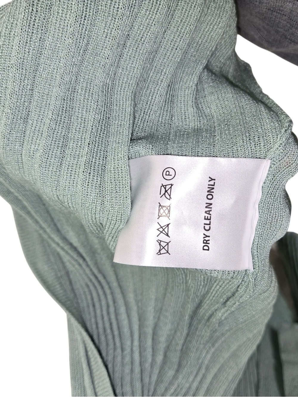 Love Token Sage Green Ribbed Duster Cardigan XS Long Open Front Knit - Picture 9 of 9